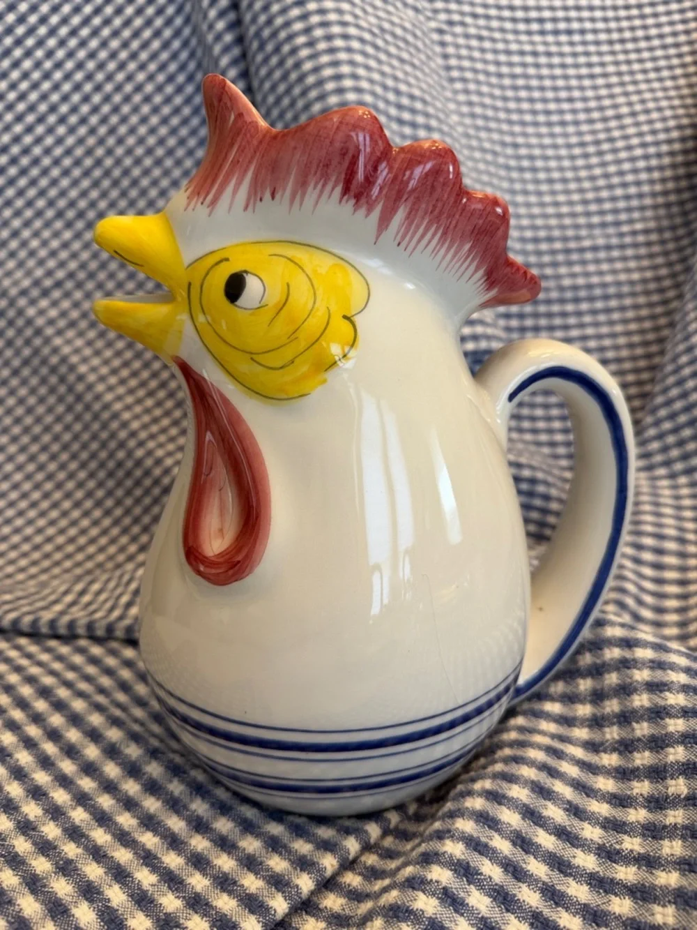 Fortebraccio Ceramiche, Italian Rooster Pitcher, Vintage Decor, Tuscan-inspired - Picture 3 of 11
